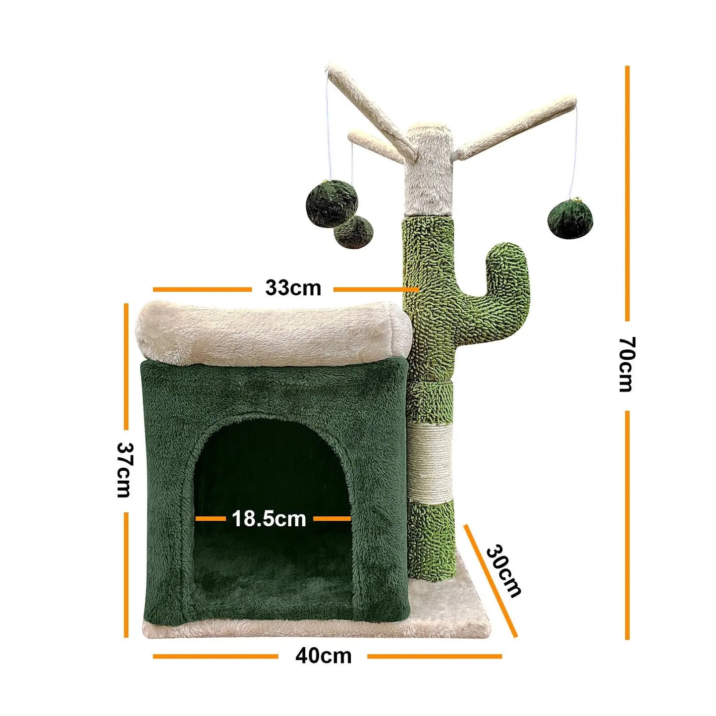 4Paws Cat Tree Scratching Post House Furniture Bed Cactus Play - Myzenhome