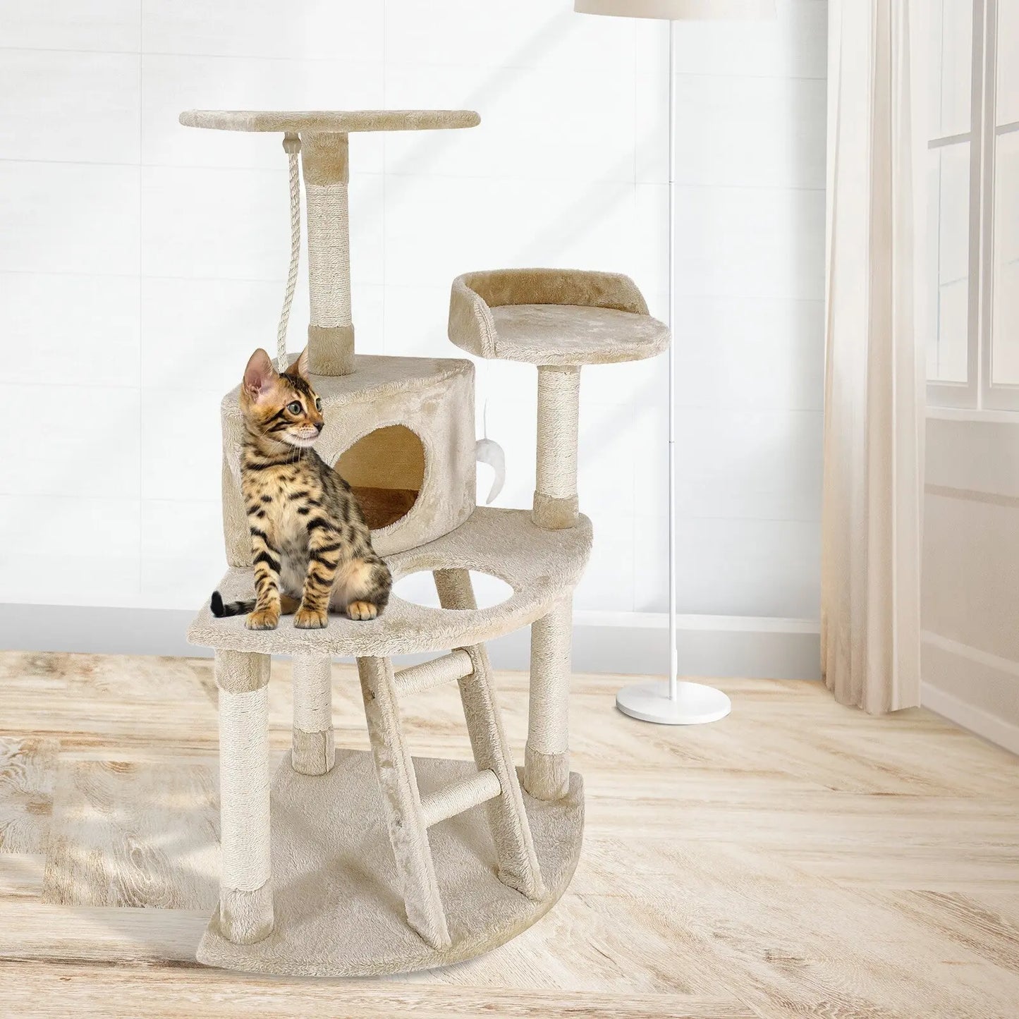 4paws cat tree scratching post house furniture bed luxury plush play 4Paws