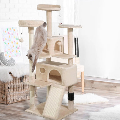 4paws cat tree scratching post house furniture bed luxury plush play 4Paws