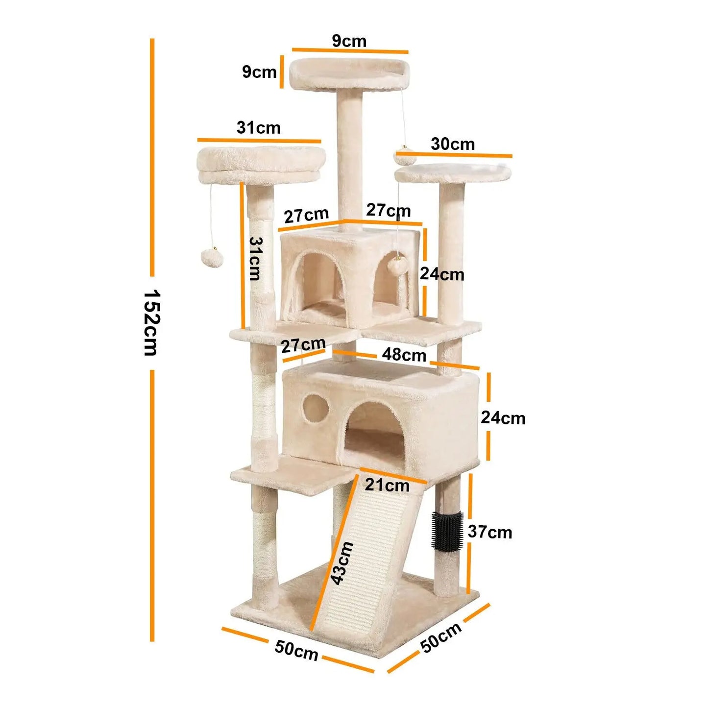 4paws cat tree scratching post house furniture bed luxury plush play 4Paws