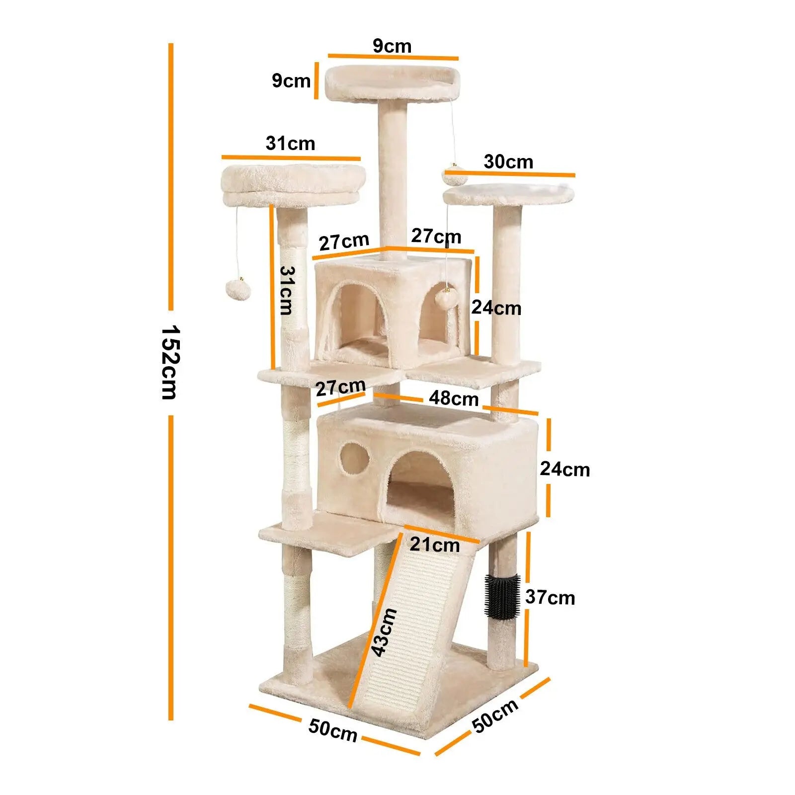 4paws cat tree scratching post house furniture bed luxury plush play 4Paws