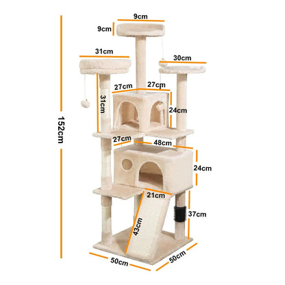 4paws cat tree scratching post house furniture bed luxury plush play 4Paws