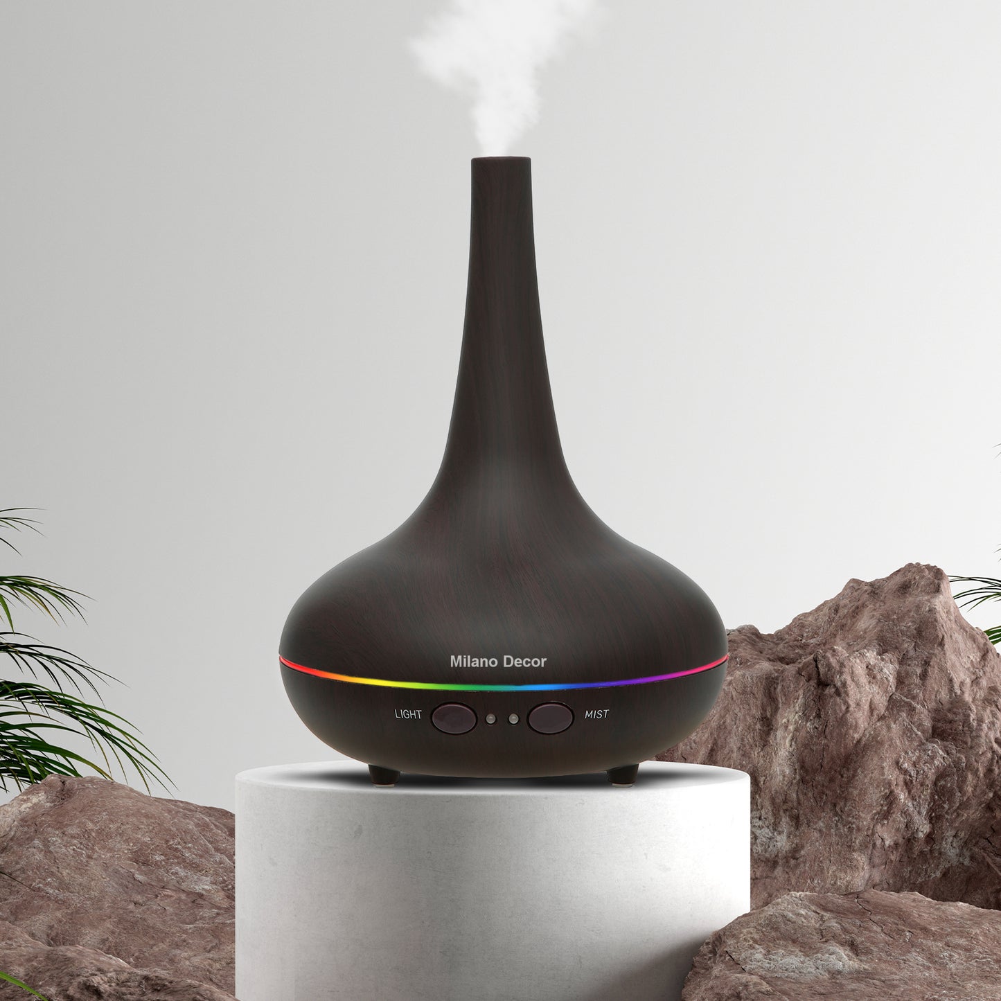 Essential Oil Diffuser Ultrasonic Humidifier Aromatherapy LED Light 200ML 3 Oils - Myzenhome