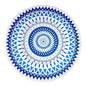 Milano Round Beach Towel with Tassels Print 140 cm 350 GSM Microfibre Blanket - Myzenhome