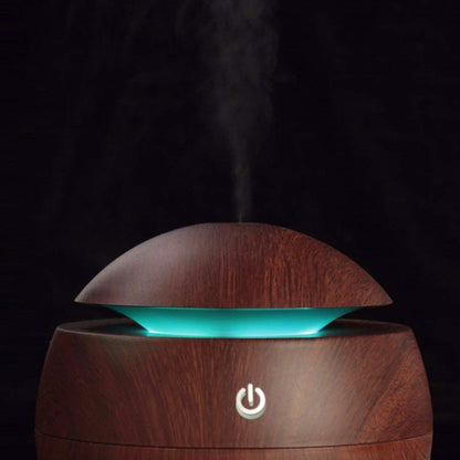 Milano Ultrasonic USB Diffuser with 10 Aroma Oils Humidifier LED Light 130ml - Myzenhome