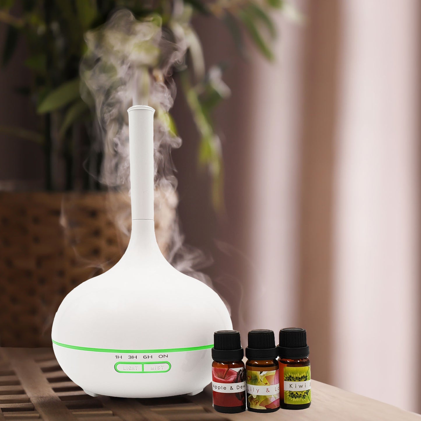 Milano Supreme Ultrasonic 400ml Aromatherapy Humidifier Diffuser LED with 3 Oils - Myzenhome