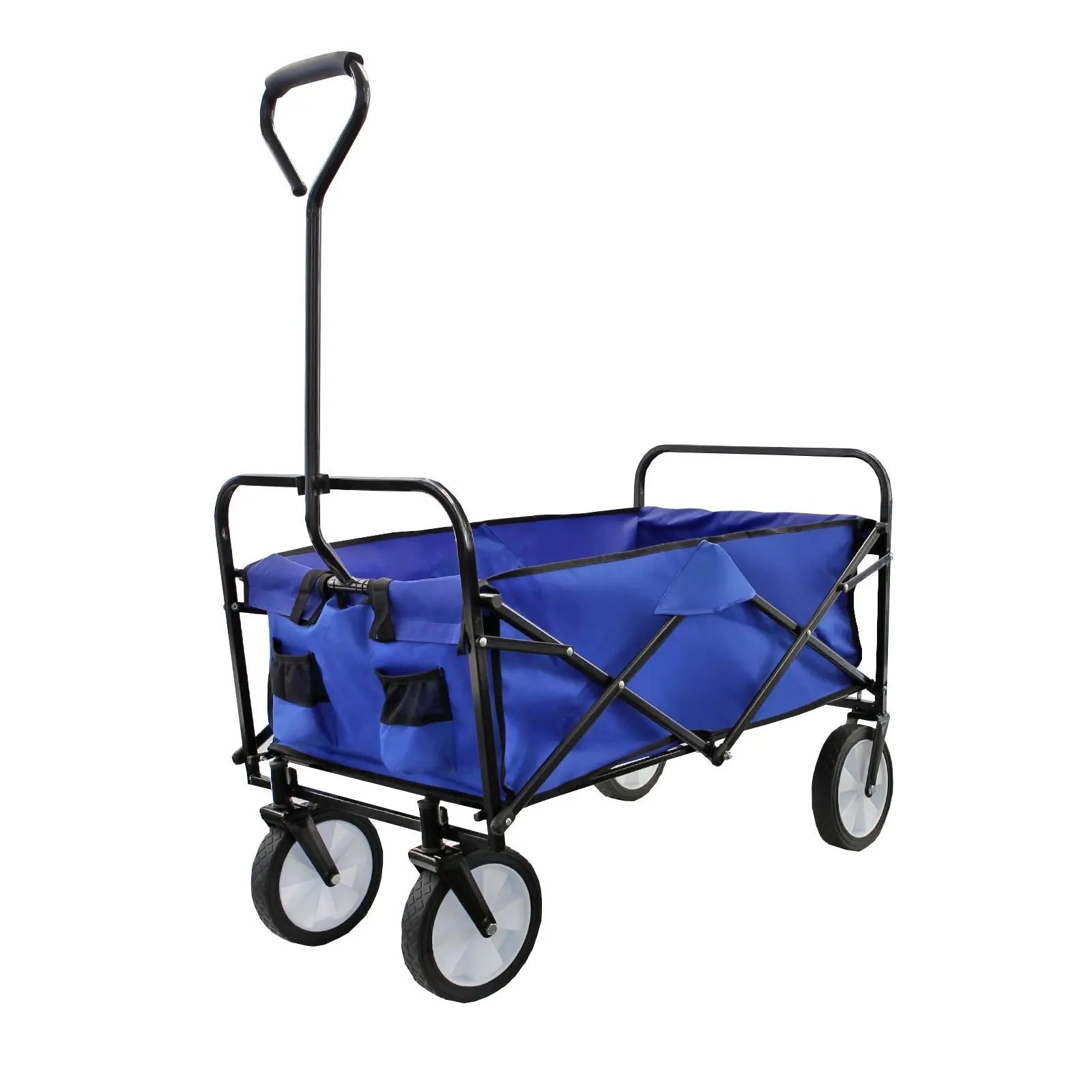 Arcadia Furniture Foldable Wagon Trolley Beach Outdoor Garden Cart Portable Navy Myzenhome