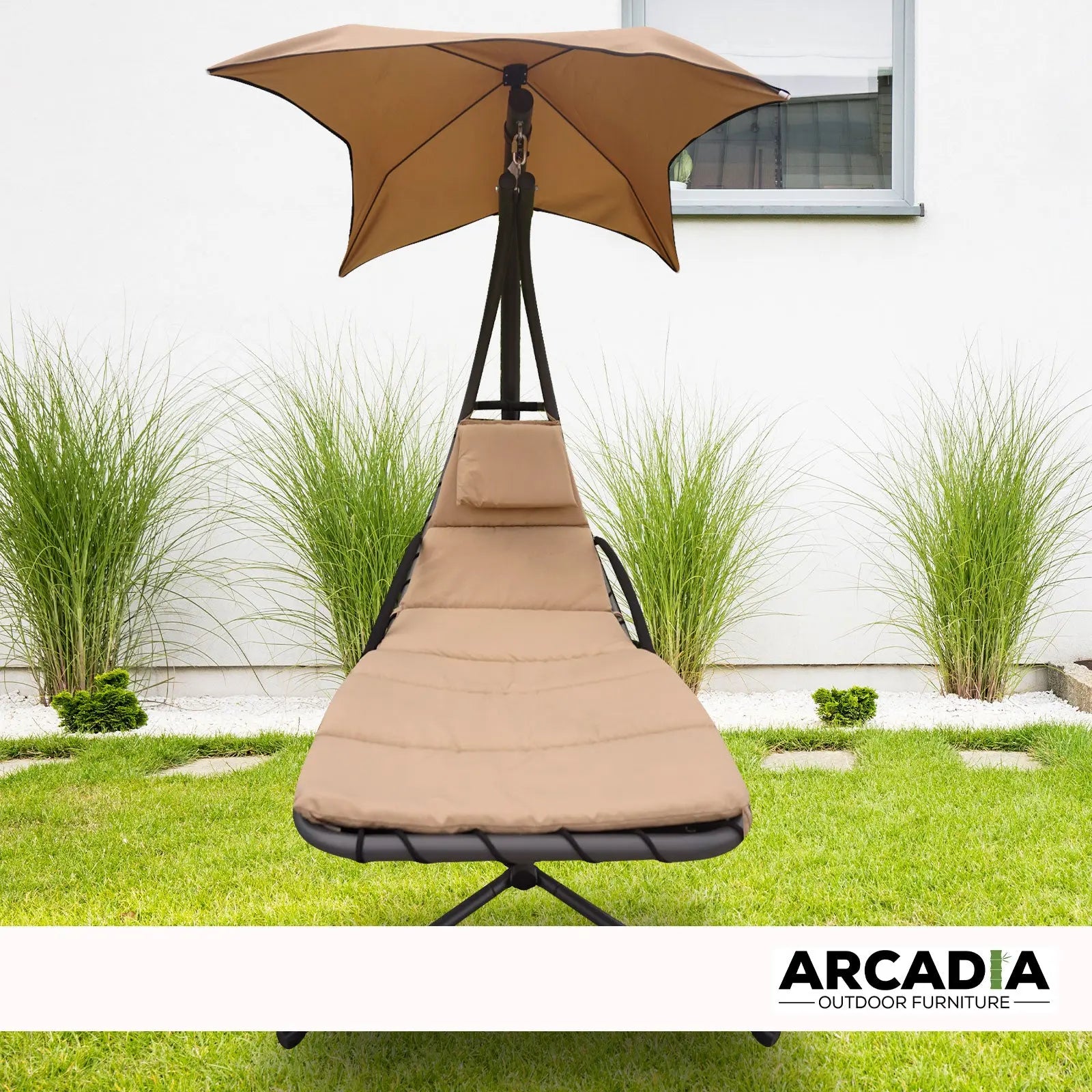 Arcadia Furniture Hammock Swing Chair Chaise Lounger Waterproof Outdoor Myzenhome