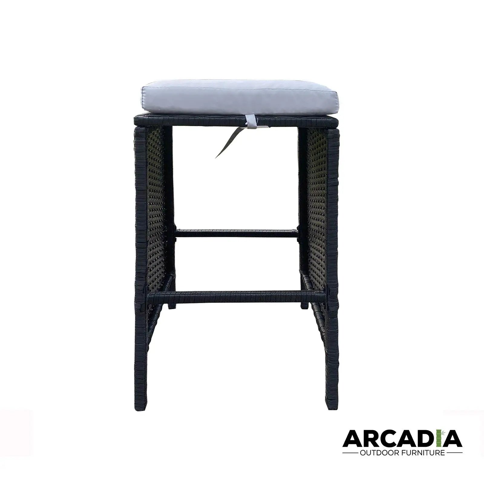 Arcadia Furniture Outdoor 5 Piece Bar Table Set Rattan and Cushions Patio Dining - Myzenhome