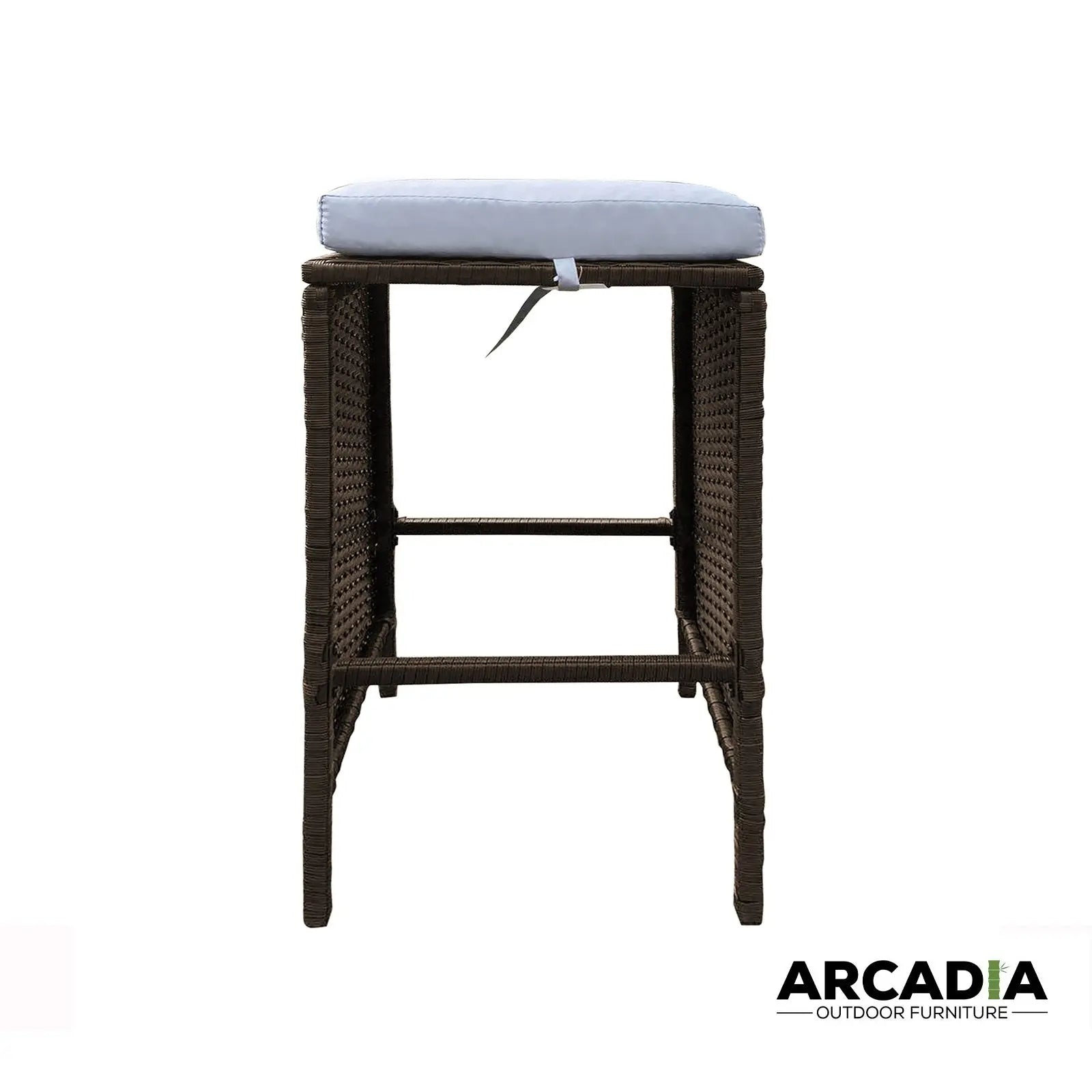 Arcadia Furniture Outdoor 5 Piece Bar Table Set Rattan and Cushions Patio Dining - Myzenhome