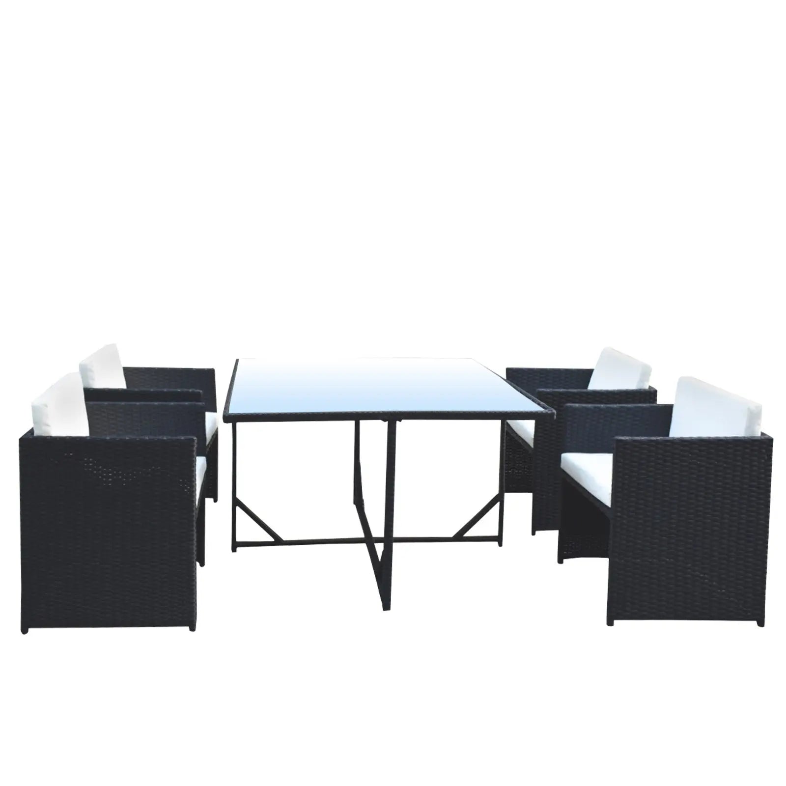 Arcadia Furniture Outdoor Dining Table Set Rattan Table Chairs Garden - Myzenhome