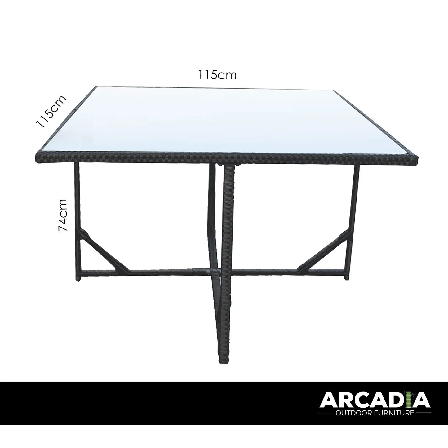 Arcadia Furniture Outdoor Dining Table Set Rattan Table Chairs Garden - Myzenhome