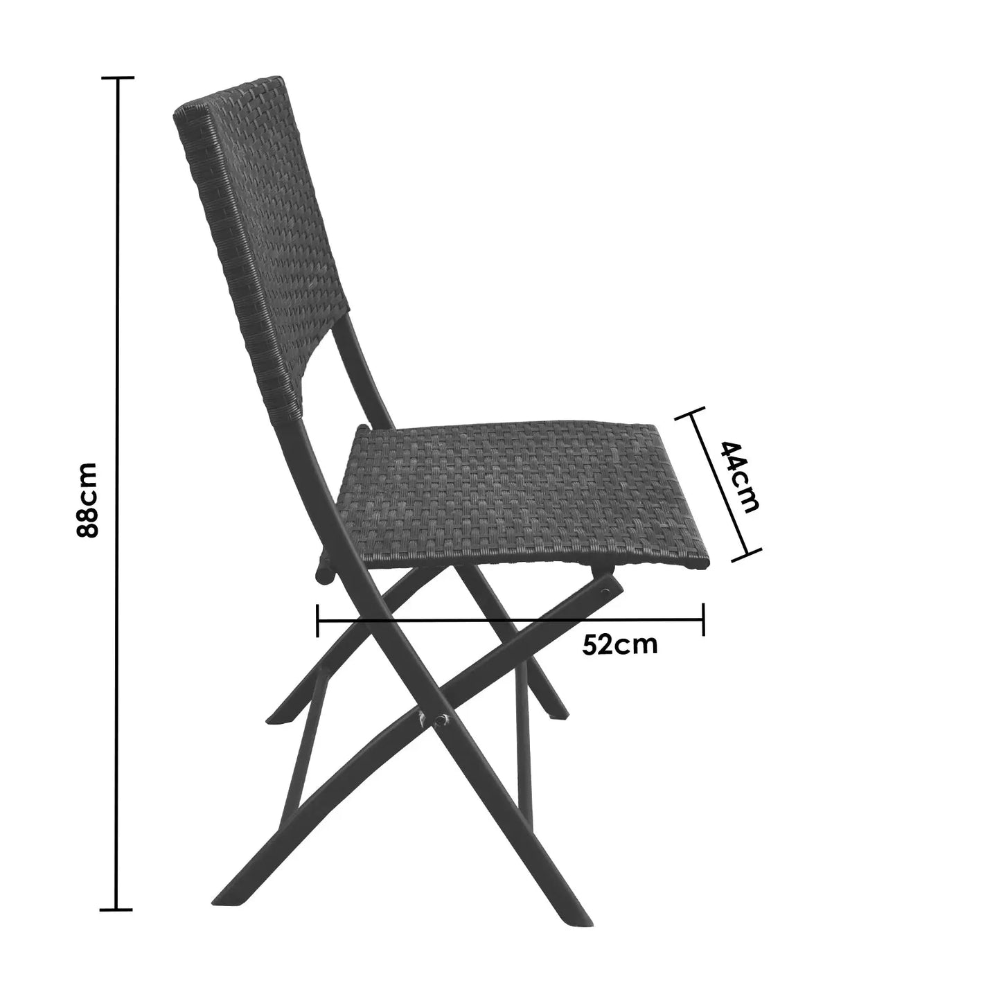 Arcadia Furniture Outdoor Foldable Rattan Coffee Table Set Garden Patio - Myzenhome