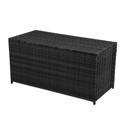 Arcadia Furniture Outdoor Rattan Storage Box Garden Toy Tools Shed UV Resistant - Myzenhome