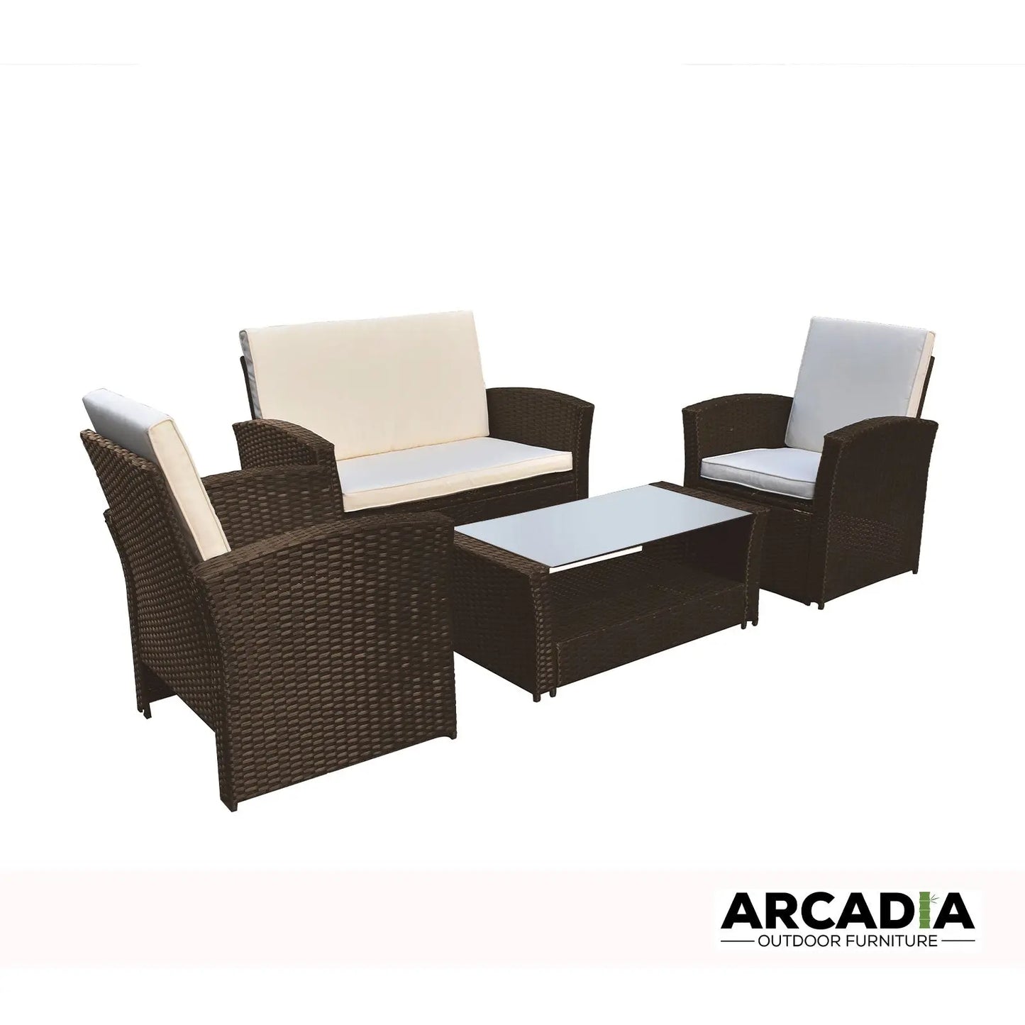 Arcadia Furniture Outdoor Sofa Lounge Set Wicker Rattan Garden - Myzenhome