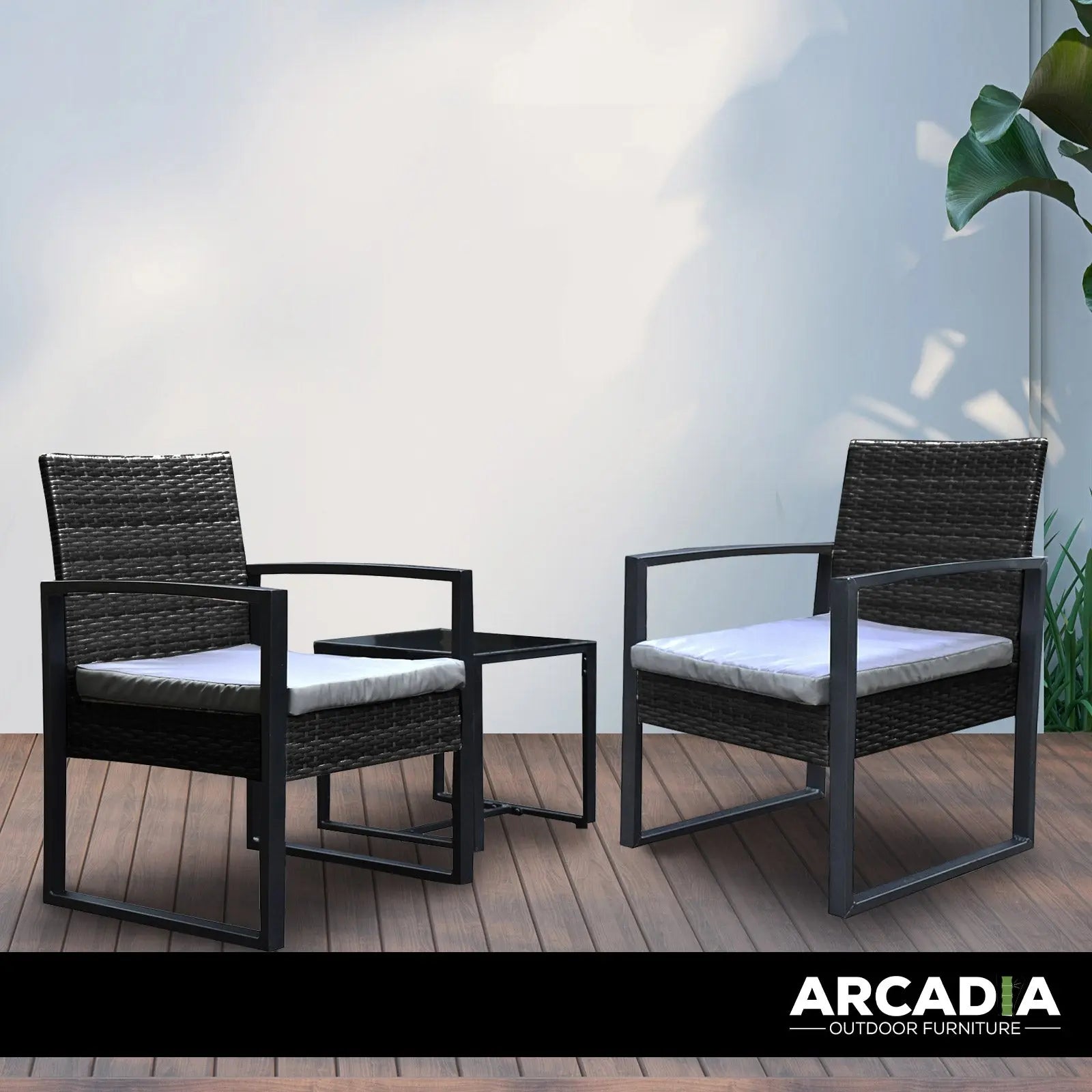 Arcadia Furniture Outdoor Wicker Rattan Patio Set Garden Patio Home - Myzenhome