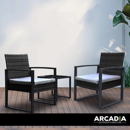 Arcadia Furniture Outdoor Wicker Rattan Patio Set Garden Patio Home - Myzenhome