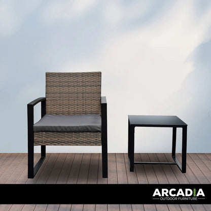 Arcadia Furniture Outdoor Wicker Rattan Patio Set Garden Patio Home - Myzenhome