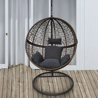 Arcadia Furniture Rocking Egg Chair Outdoor Wicker Rattan Patio Garden Circular - Myzenhome