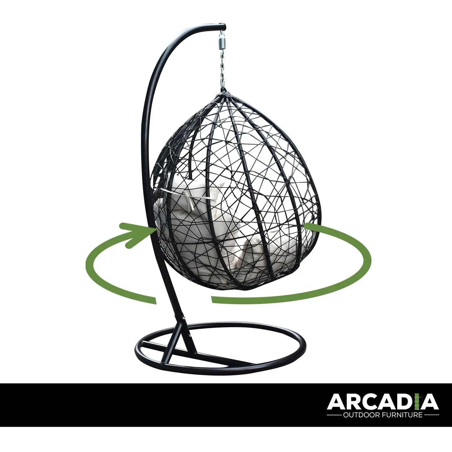 Arcadia Furniture Rocking Egg Chair Outdoor Wicker Rattan Patio Garden Tear Drop - Myzenhome