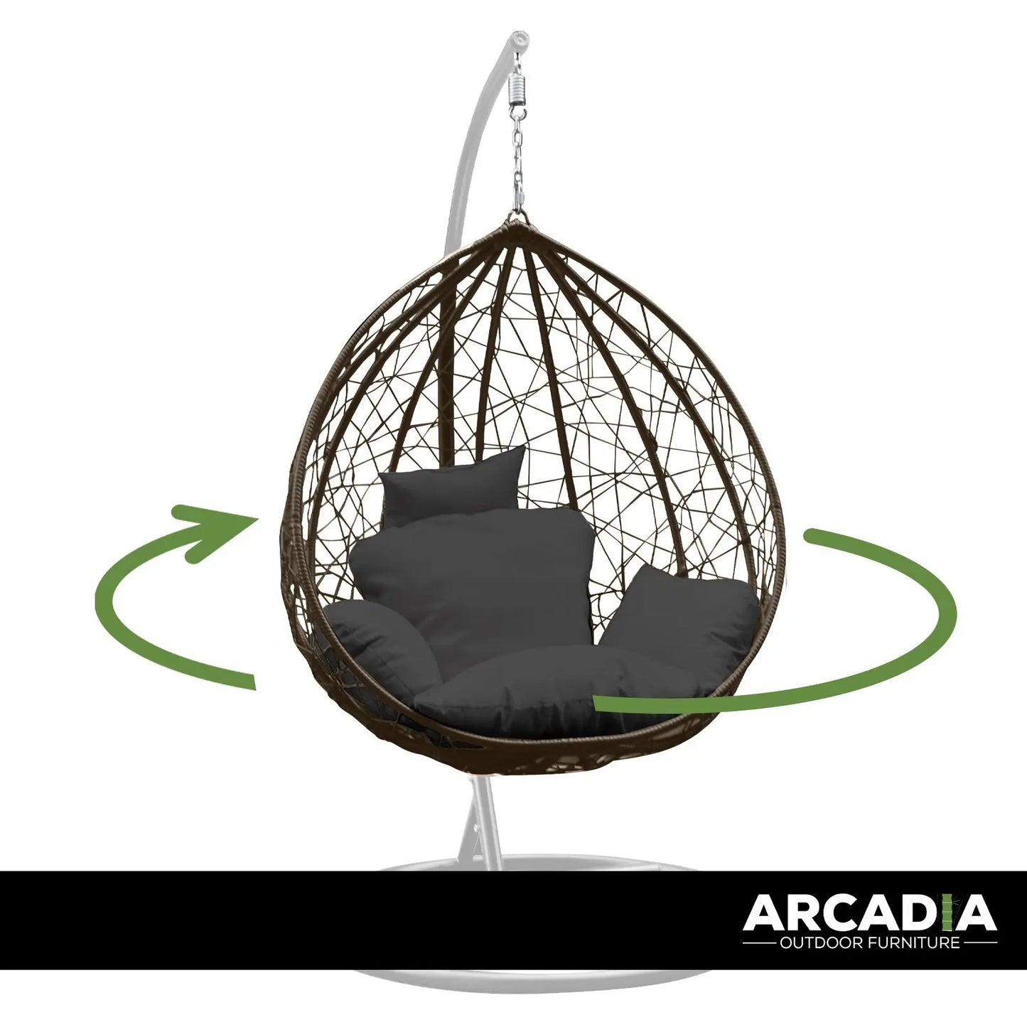 Arcadia Furniture Rocking Egg Chair Outdoor Wicker Rattan Patio Garden Tear Drop - Myzenhome