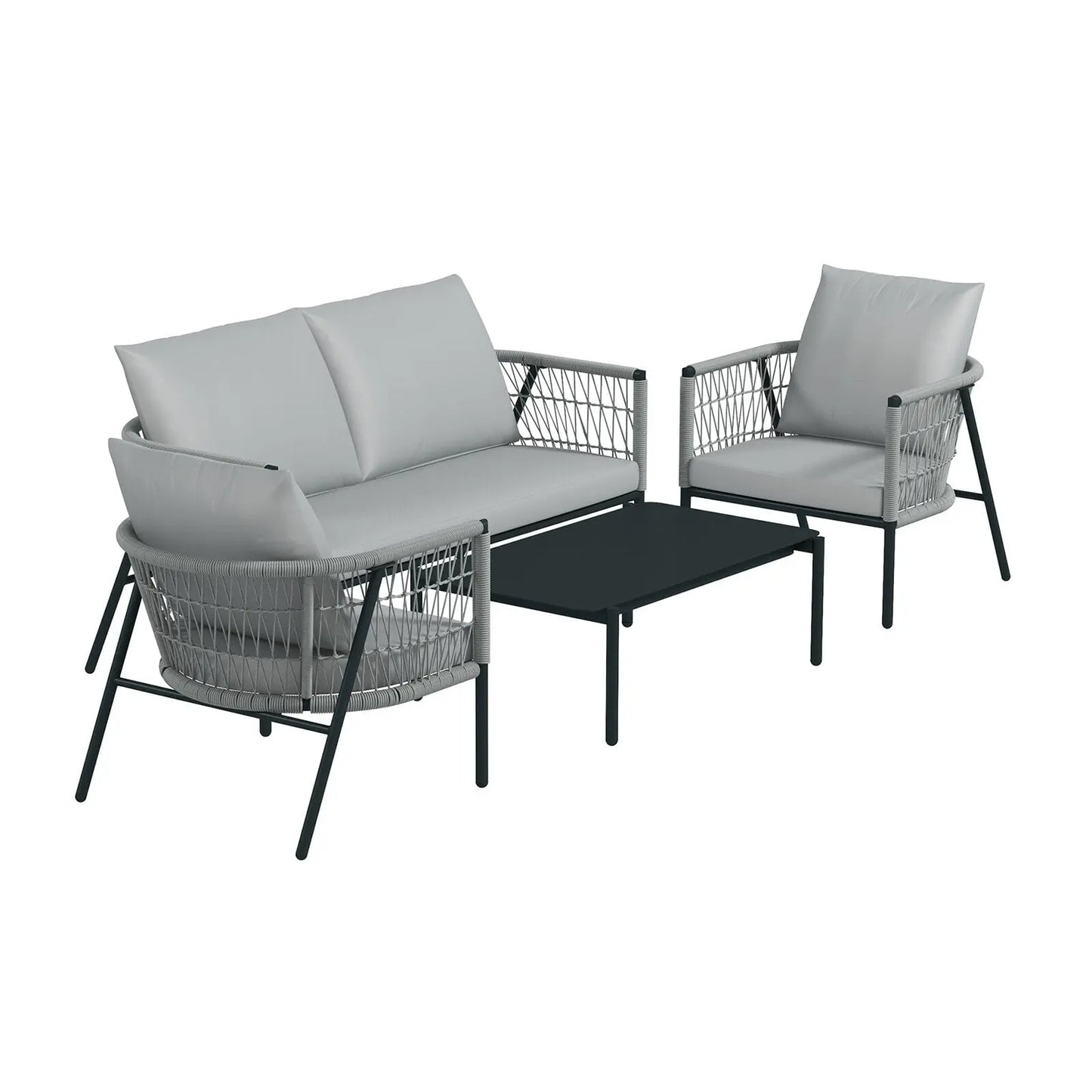 Arcadia furniture 4 piece reims ensemble set stylish comfortable durable grey Arcadia Furniture