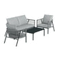 Arcadia furniture 4 piece reims ensemble set stylish comfortable durable grey Arcadia Furniture
