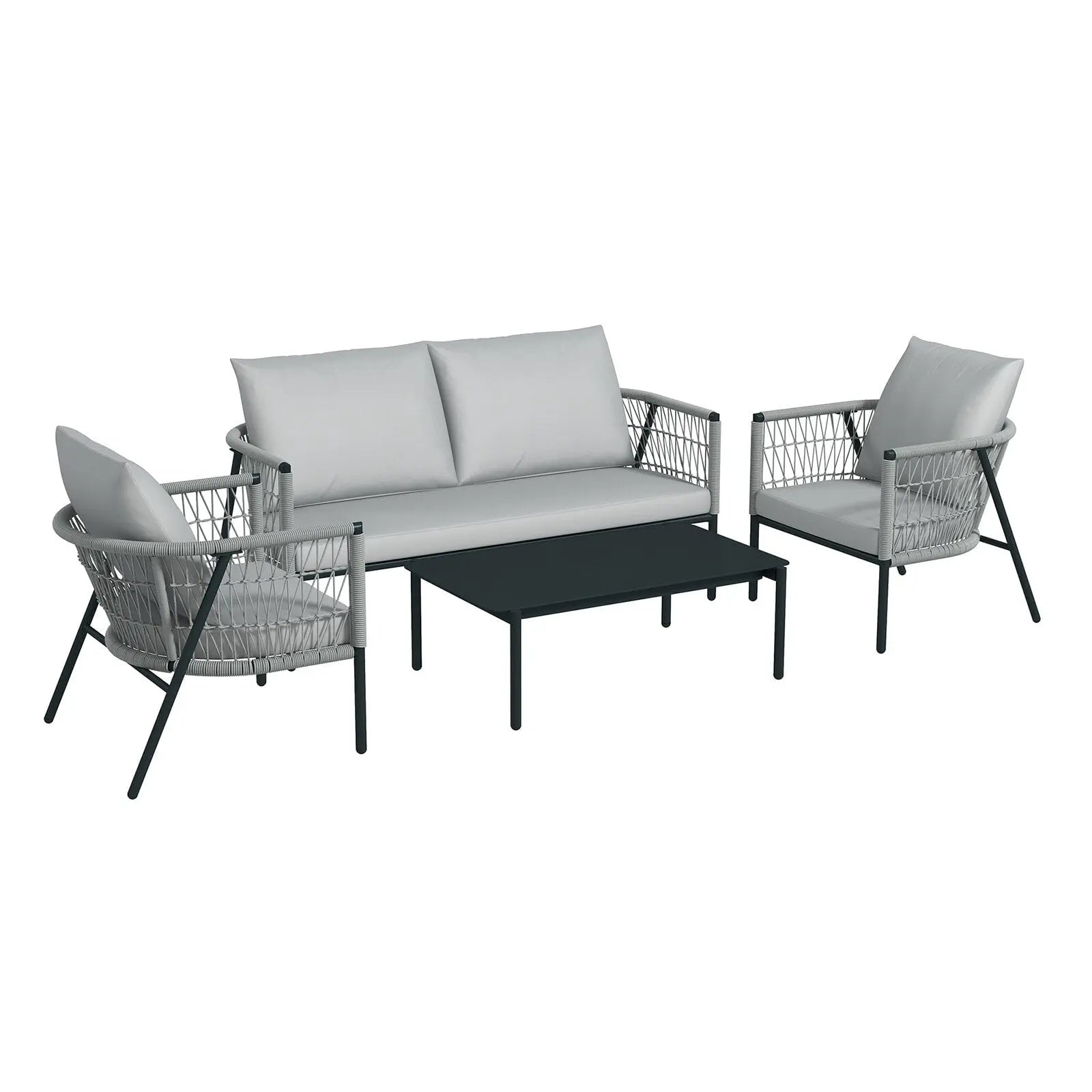 Arcadia furniture 4 piece reims ensemble set stylish comfortable durable grey Arcadia Furniture