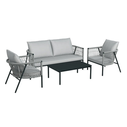 Arcadia furniture 4 piece reims ensemble set stylish comfortable durable grey Arcadia Furniture