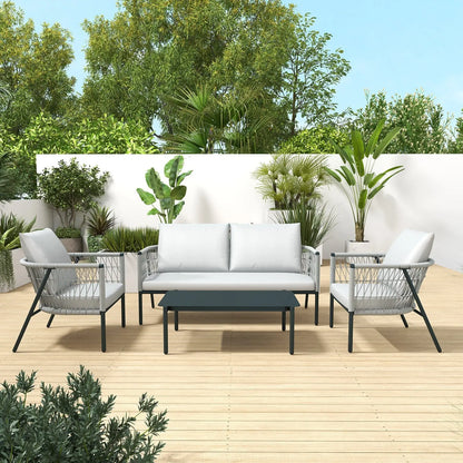 Arcadia furniture 4 piece reims ensemble set stylish comfortable durable grey Arcadia Furniture