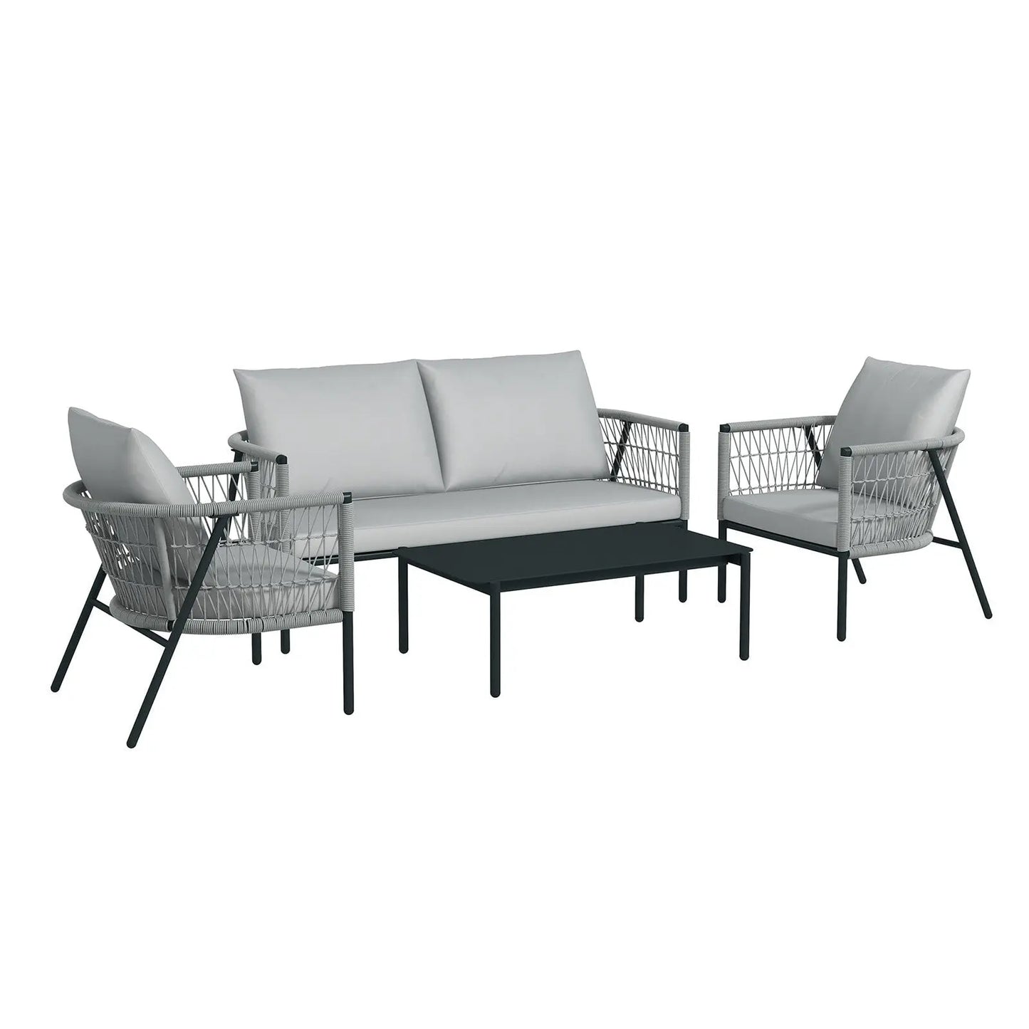 Arcadia furniture 4 piece reims ensemble set stylish comfortable durable grey Arcadia Furniture