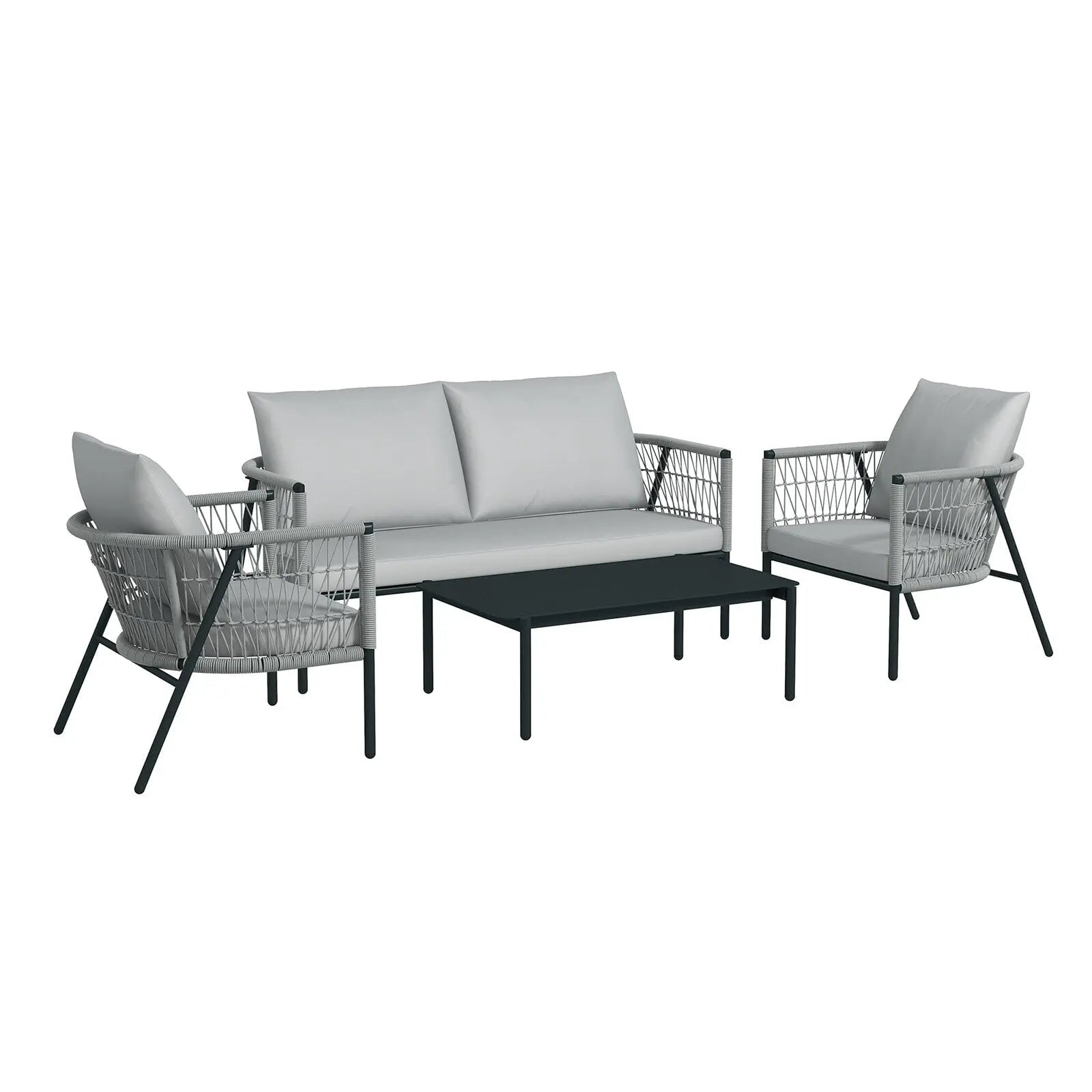 Arcadia furniture 4 piece reims ensemble set stylish comfortable durable grey Arcadia Furniture