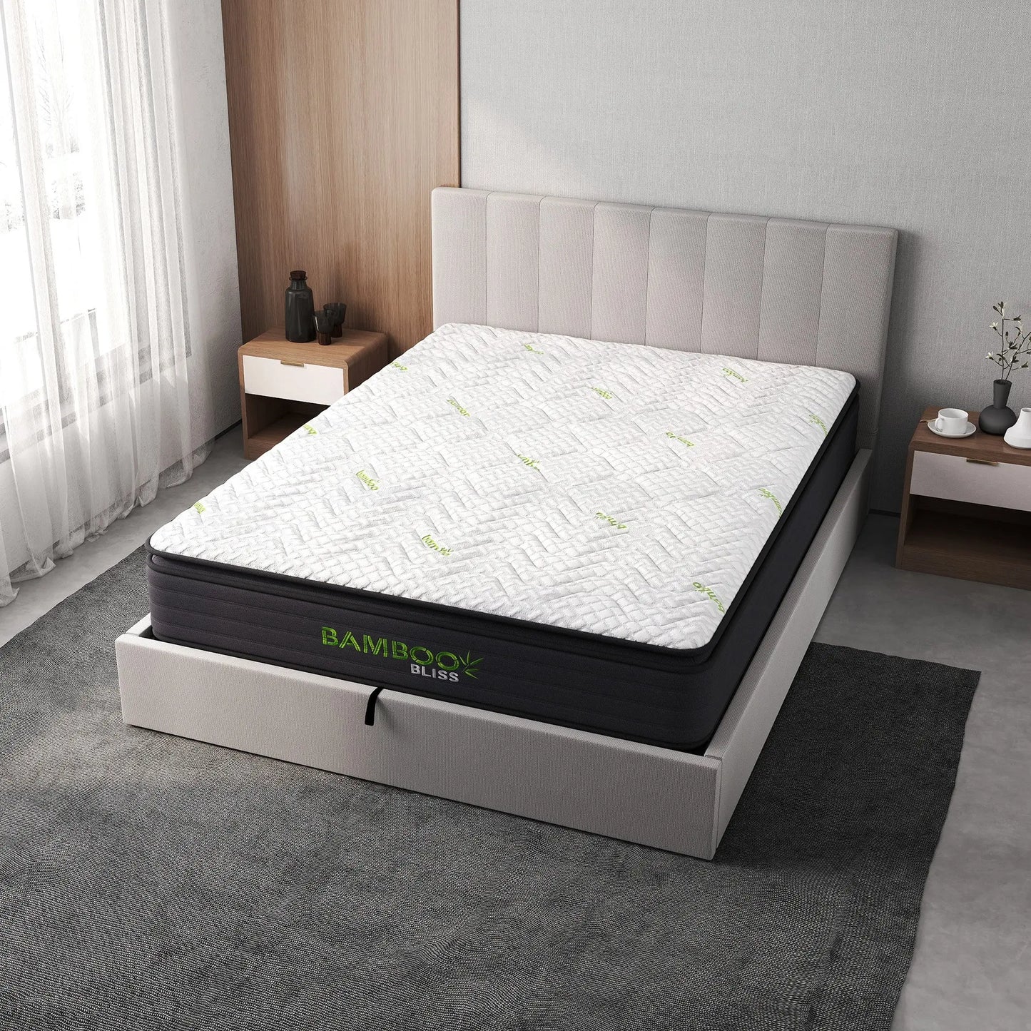 Bamboo Bliss Comfort Pocket Spring & Memory Foam Mattress Myzenhome