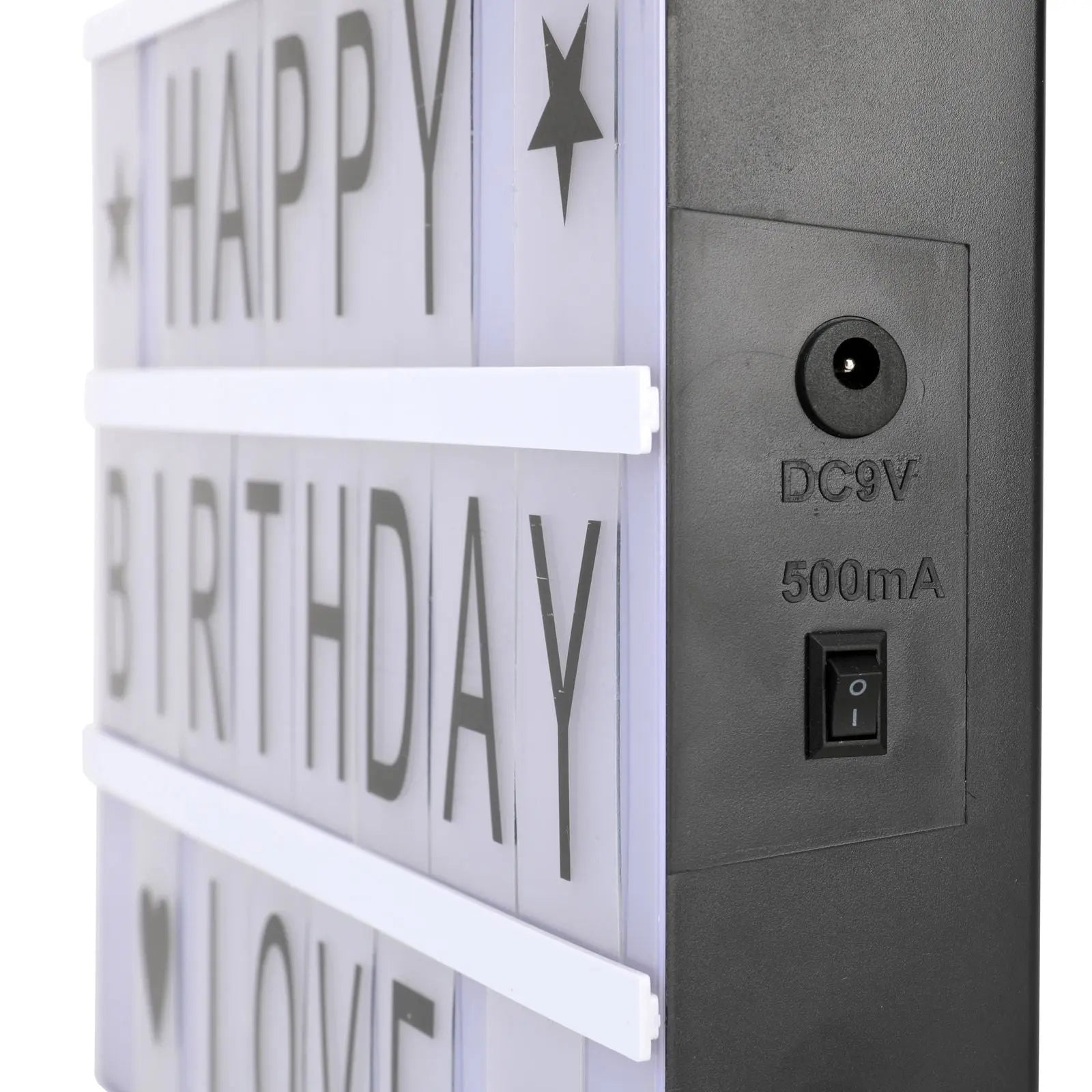 Battery Powered LED Light Cinematic Decorative Letter Box 85 Letters Numbers - Myzenhome