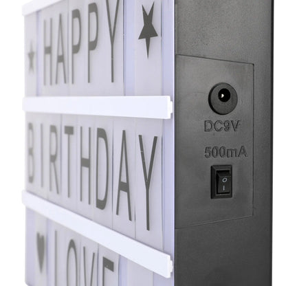 Battery Powered LED Light Cinematic Decorative Letter Box 85 Letters Numbers - Myzenhome