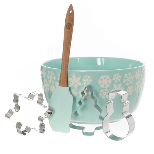 Bread and Butter Electroplate Icy Snowflake Mini Mix Bowl Set - Myzenhome