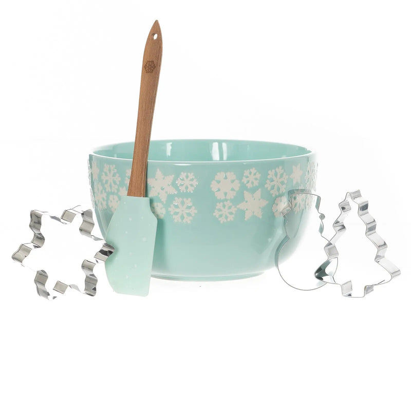 Bread and Butter Electroplate Icy Snowflake Mini Mix Bowl Set - Myzenhome