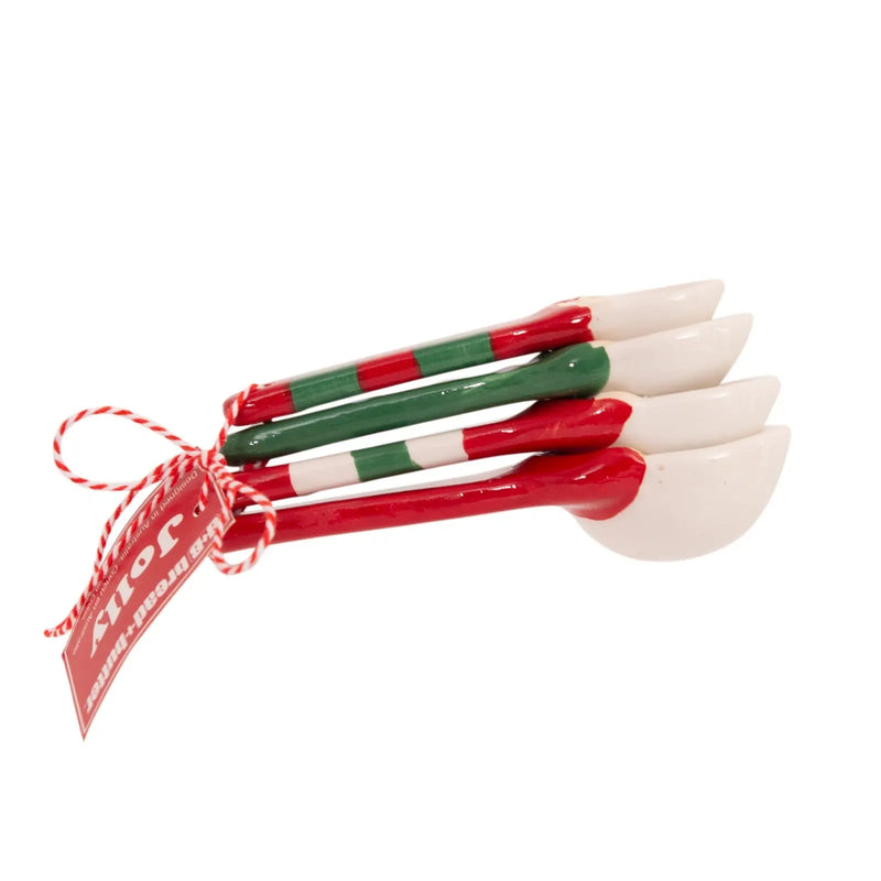 Bread and Butter Gnome Measuring Spoons - 4 Pack - Green/ Red/ White - Myzenhome