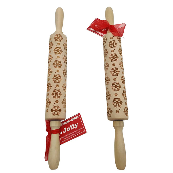 Bread and Butter Laser Etch Wooden Rolling Pin - Snowflake - Myzenhome