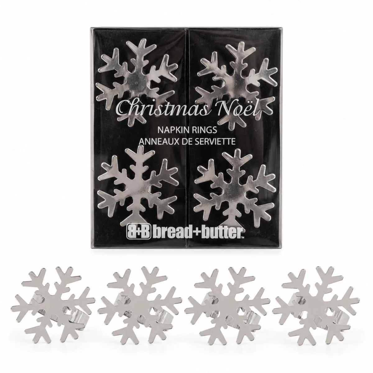 Bread and Butter Snowflake Napkin Ring Twin Pack Kit Myzenhome