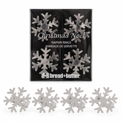 Bread and Butter Snowflake Napkin Ring Twin Pack Kit Myzenhome