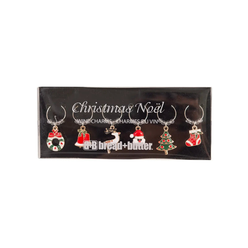 Bread and Butter (6) Various Christmas Mix Wine Glass Charms - 6 Pack - Myzenhome