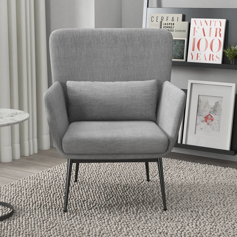 Casa Decor Cora Accent Chair Occasional Fabric Luxury Upholstered - Myzenhome