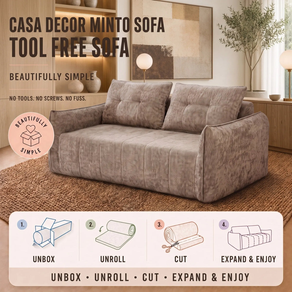 Casa Decor Minto Tool Free Sofa Myzenhome
