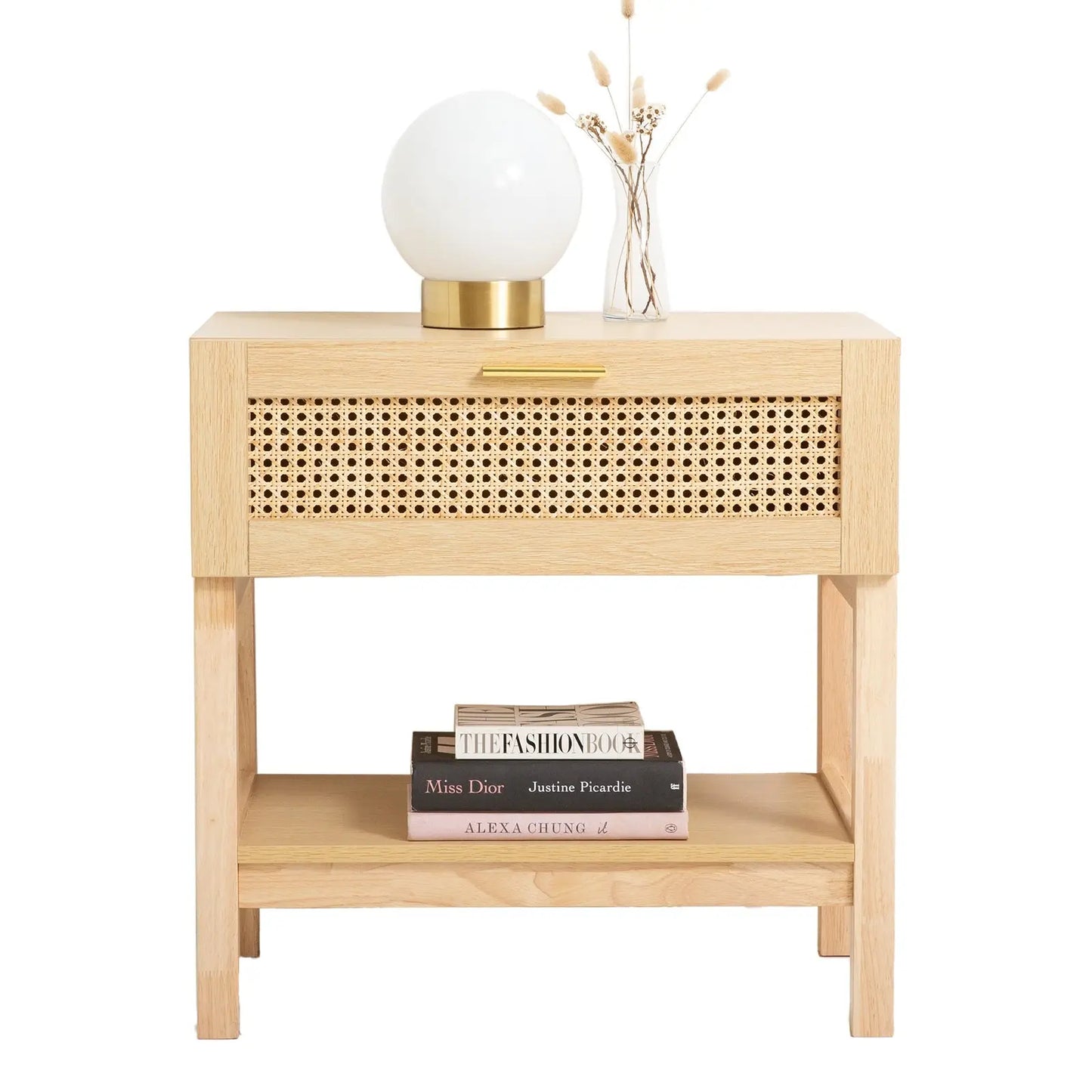 Casa Decor Santiago Rattan Bedside Table Drawers Table Nightstand Cabinet - Myzenhome