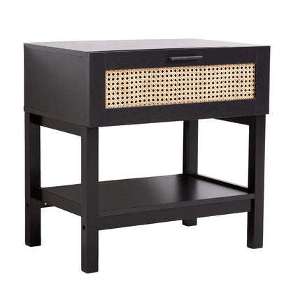 Casa Decor Tulum Rattan Bedside Table Drawers Table Nightstand Cabinet - Myzenhome