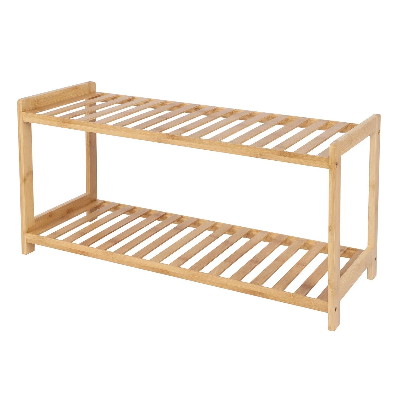 Casa decor 2 tier bamboo shoe stool - compact, durable, storage - oak Casa Decor