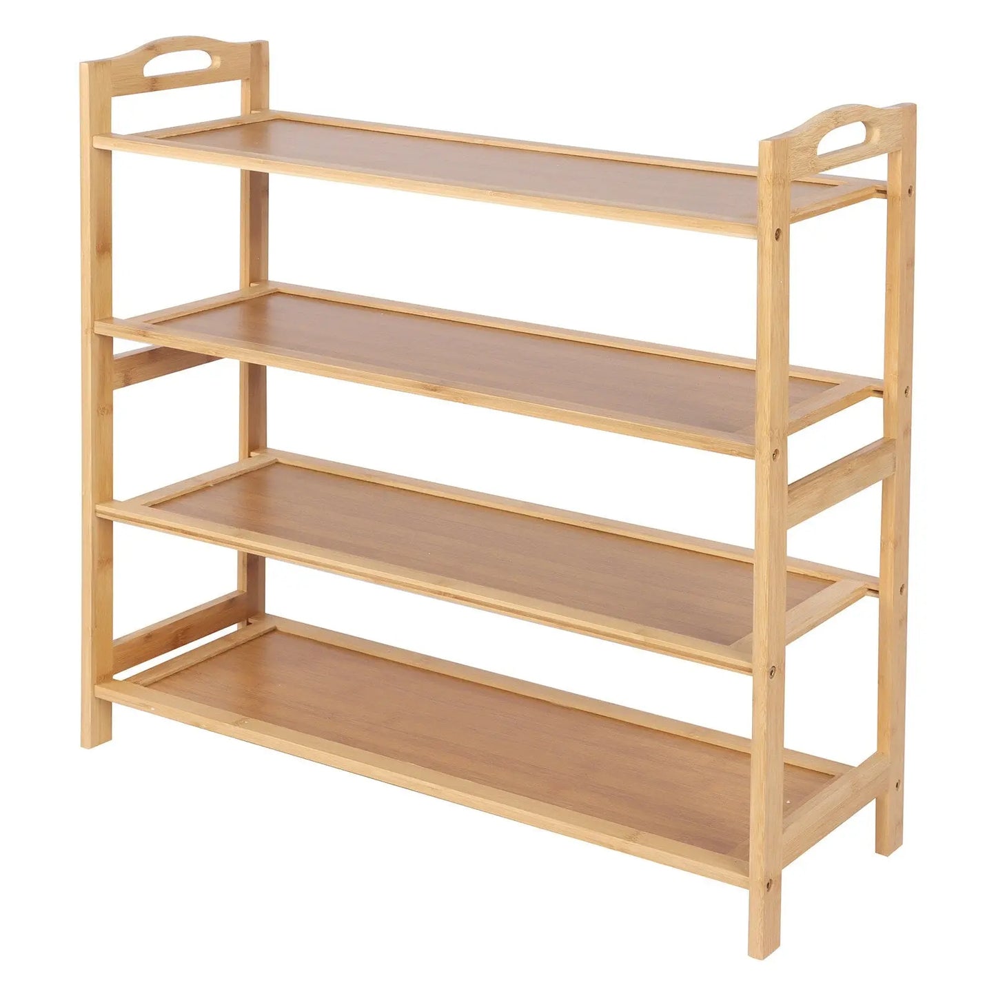 Casa decor 4-tier bamboo shoe rack, durable, space saving, stylish storage - oak Casa Decor