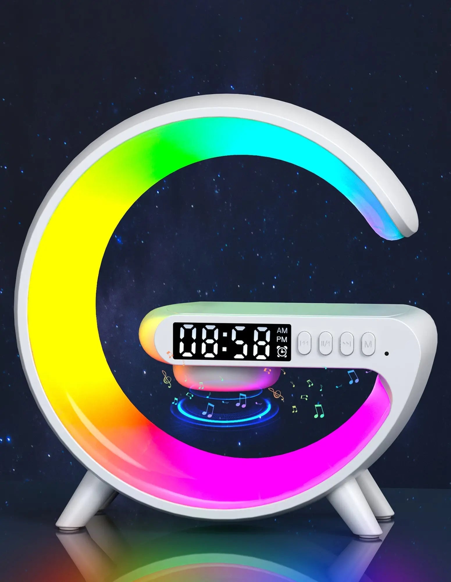 Charge Logic Wireless Charging RGB Clock Radio Myzenhome