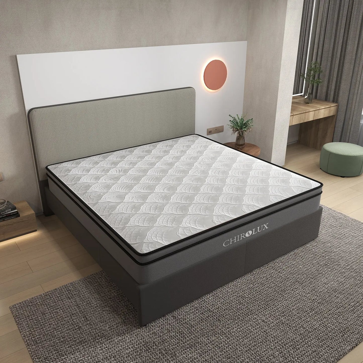 Chiro lux cooling latex foam pocket spring mattress 5 zone firmness Chiro Lux